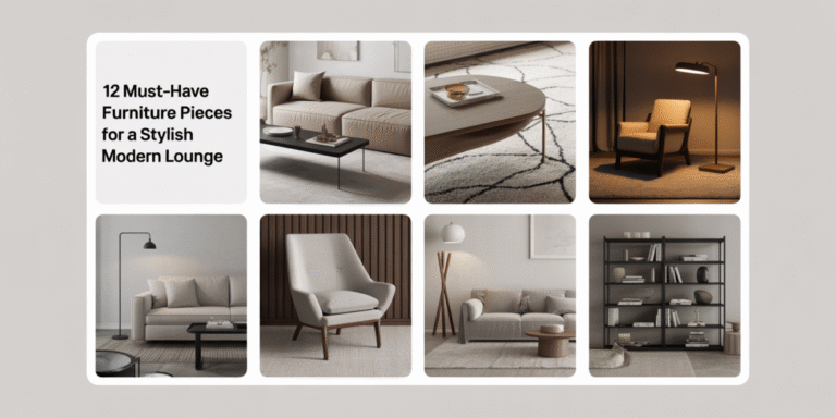 12 Must-Have Furniture Pieces for a Stylish Modern Lounge