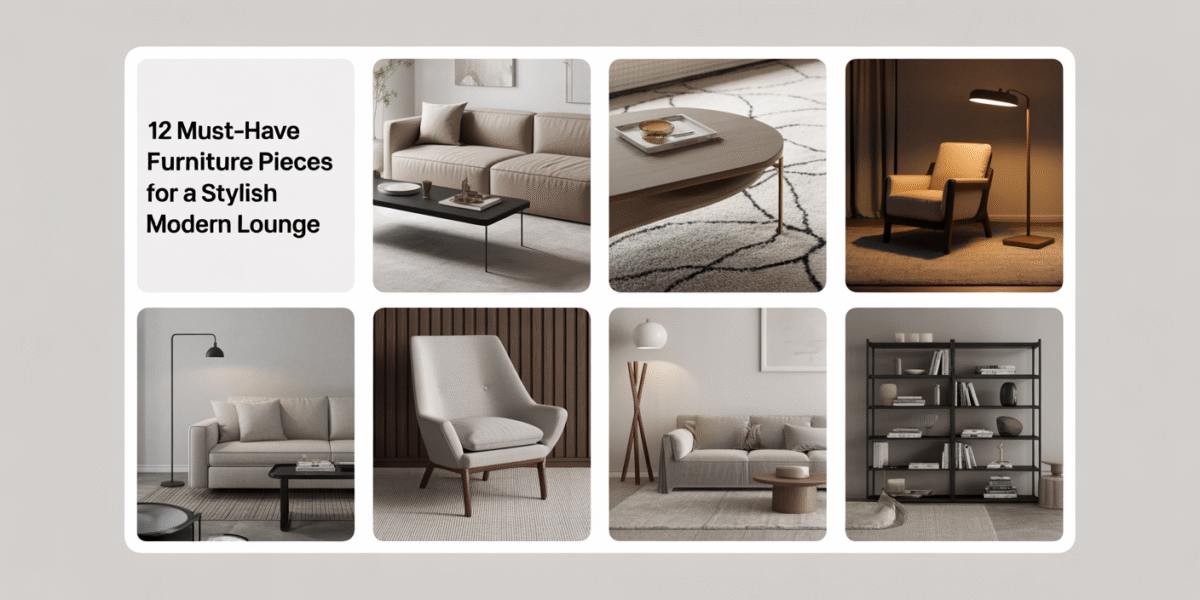 12 Must-Have Furniture Pieces for a Stylish Modern Lounge