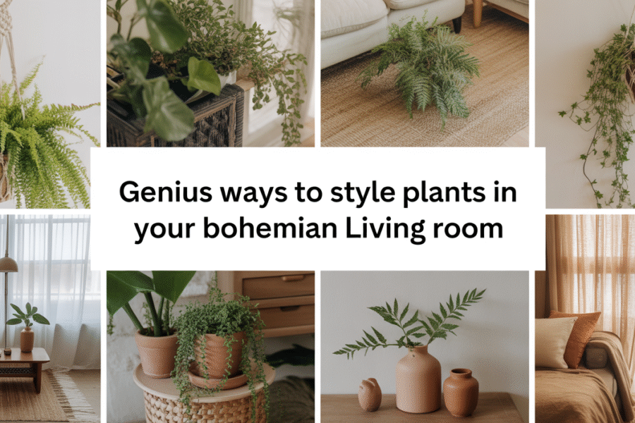 10 Genius Ways to Style Plants in Your Bohemian Living Room