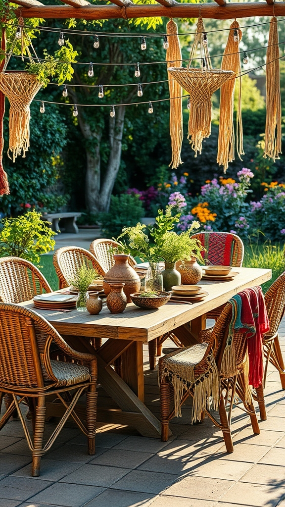 boho outdoor dining essentials