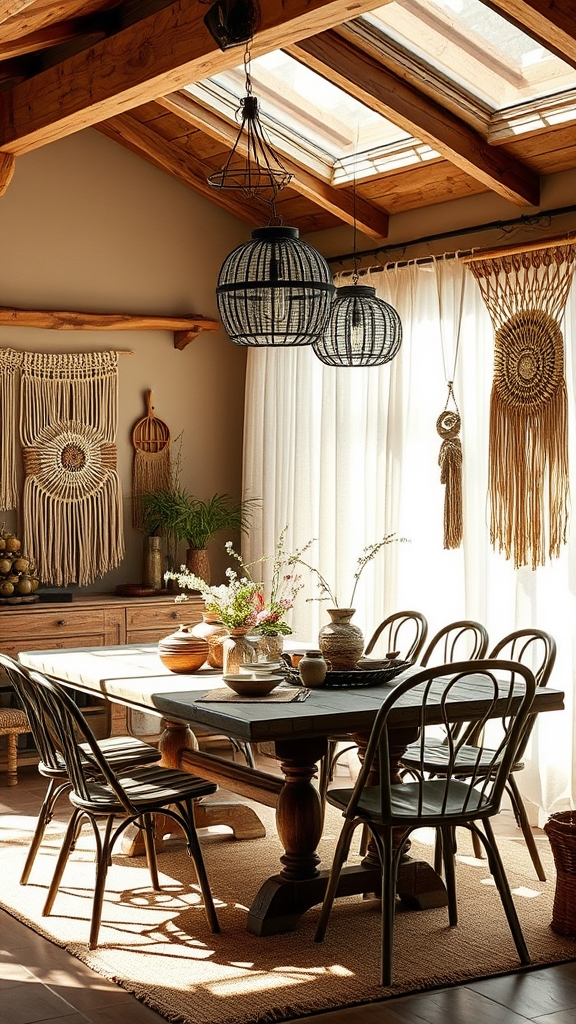 rustic lighting enhances ambiance