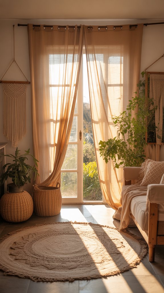 sheer curtains enhance natural light