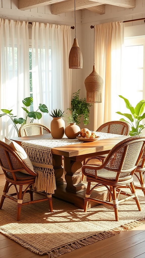 textured warmth for dining