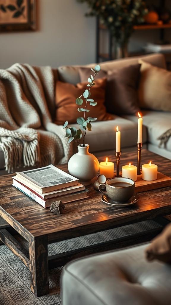 cozy coffee table arrangement